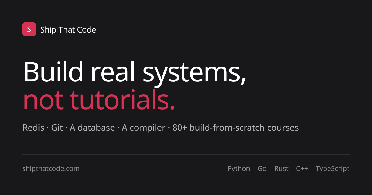 튜토리얼 그만 보고 직접 만드세요 — Redis·Git·데이터베이스를 밑바닥부터 재구현하는 학습 플랫폼