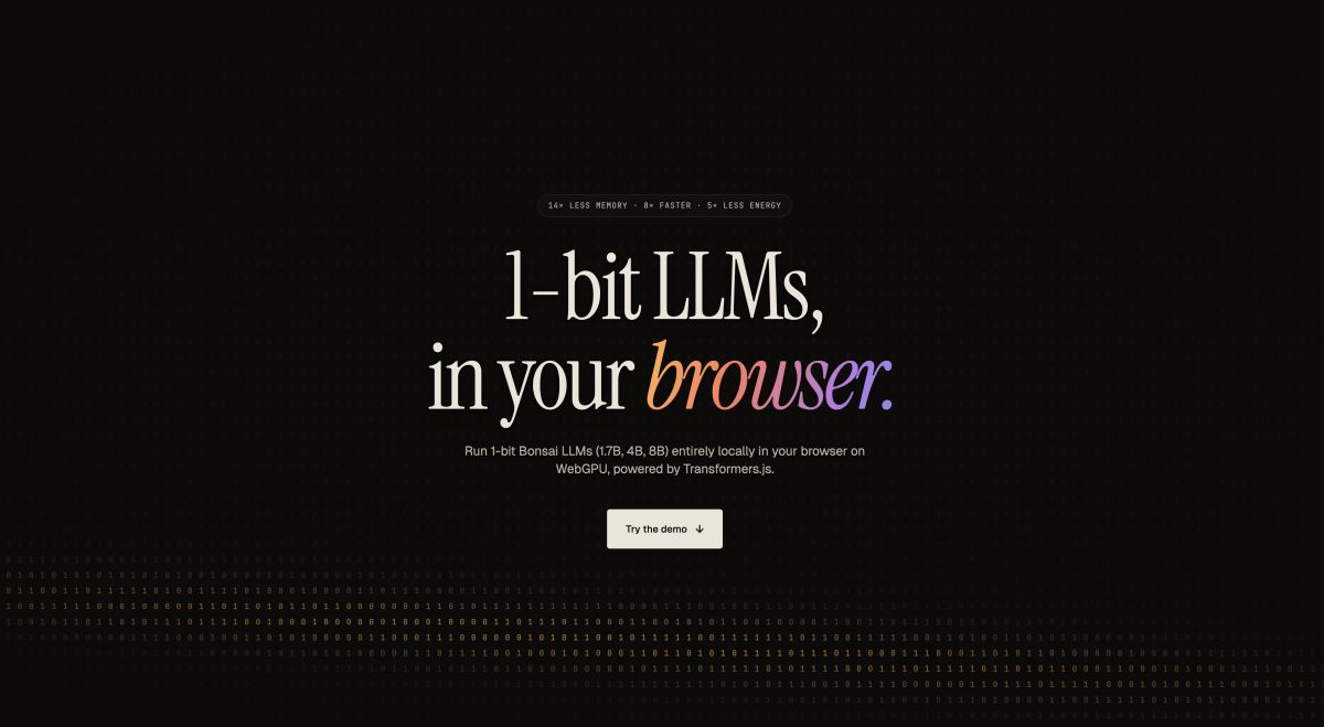 GPU 서버 없이 브라우저 탭에서 도는 1비트 LLM, 어떻게 가능한 걸까요