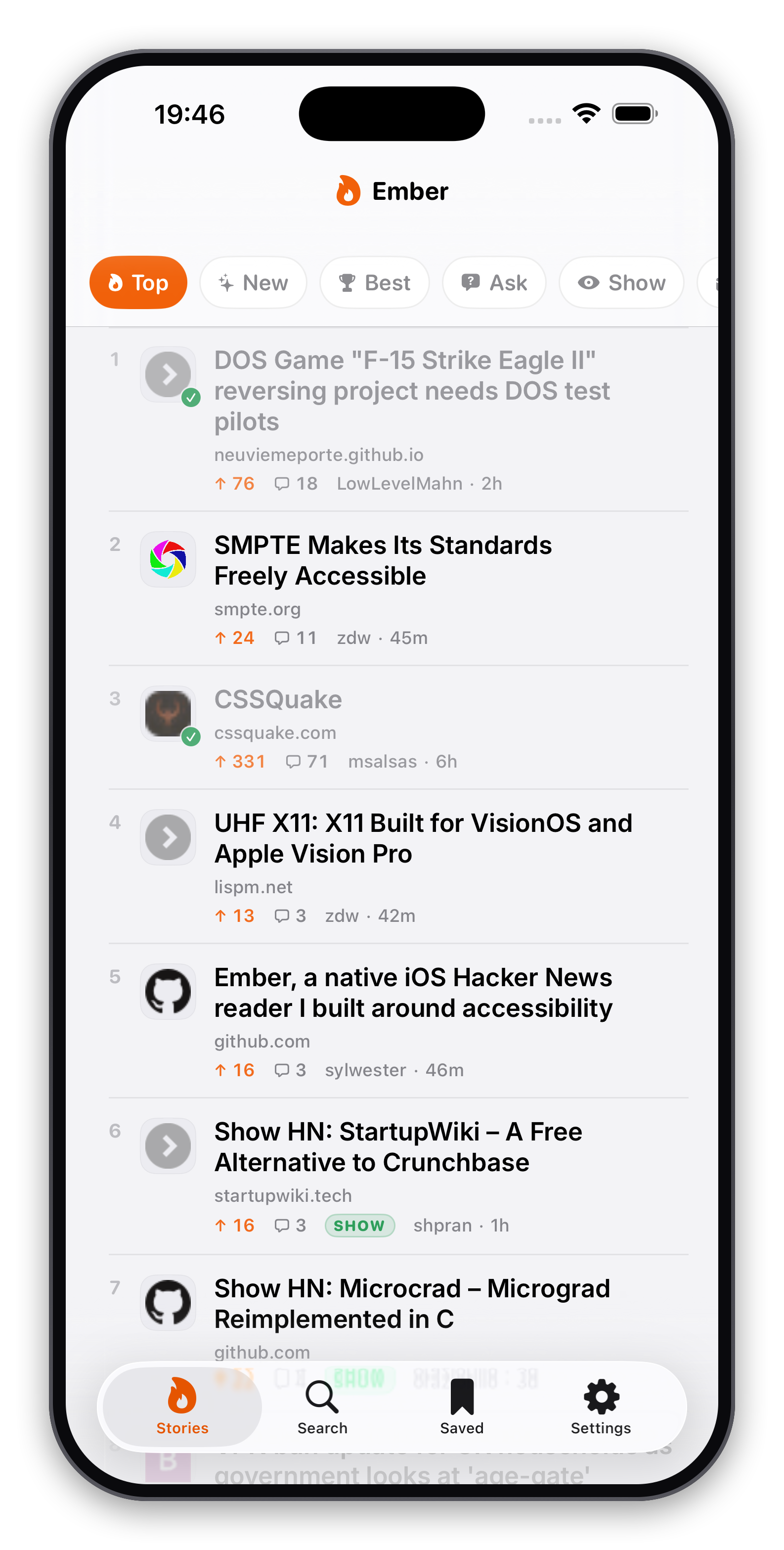 접근성을 처음부터 끝까지 고민한 iOS 해커뉴스 앱 'Ember'