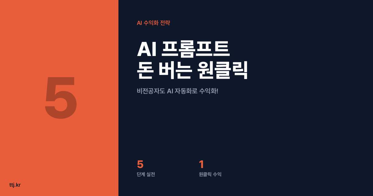 매번 복붙하던 AI 프롬프트, '돈 버는 원클릭 스킬'로 바꾸는 5단계 (비전공자 실전 가이드)
