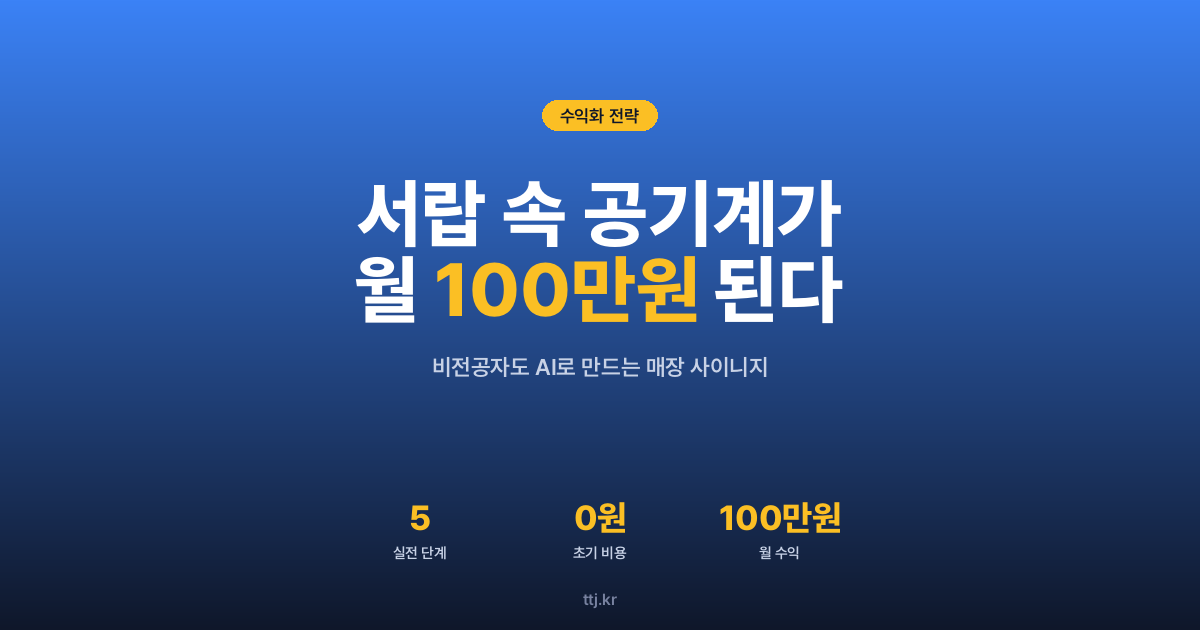 서랍 속 공기계가 월 100만원 된다 — 비전공자도 AI로 '옛 스마트폰 매장 디지털 사이니지' 만들어 소상공인에게 파는 5단계 실전 가이드