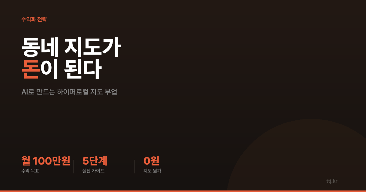 "구글맵엔 없는 '우리 동네 지도'가 돈이 된다 — 비전공자도 AI로 오픈스트리트맵 기반 '하이퍼로컬 지도 서비스' 만들어 소상공인·지자체에 월 100만원 받는 5단계 실전 가이드